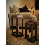 Kit Lanternas de Madeira - Duo Rústico Elegante