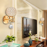 Kit com 2 Arandelas Decorativas de Cristal Luxo Dourado