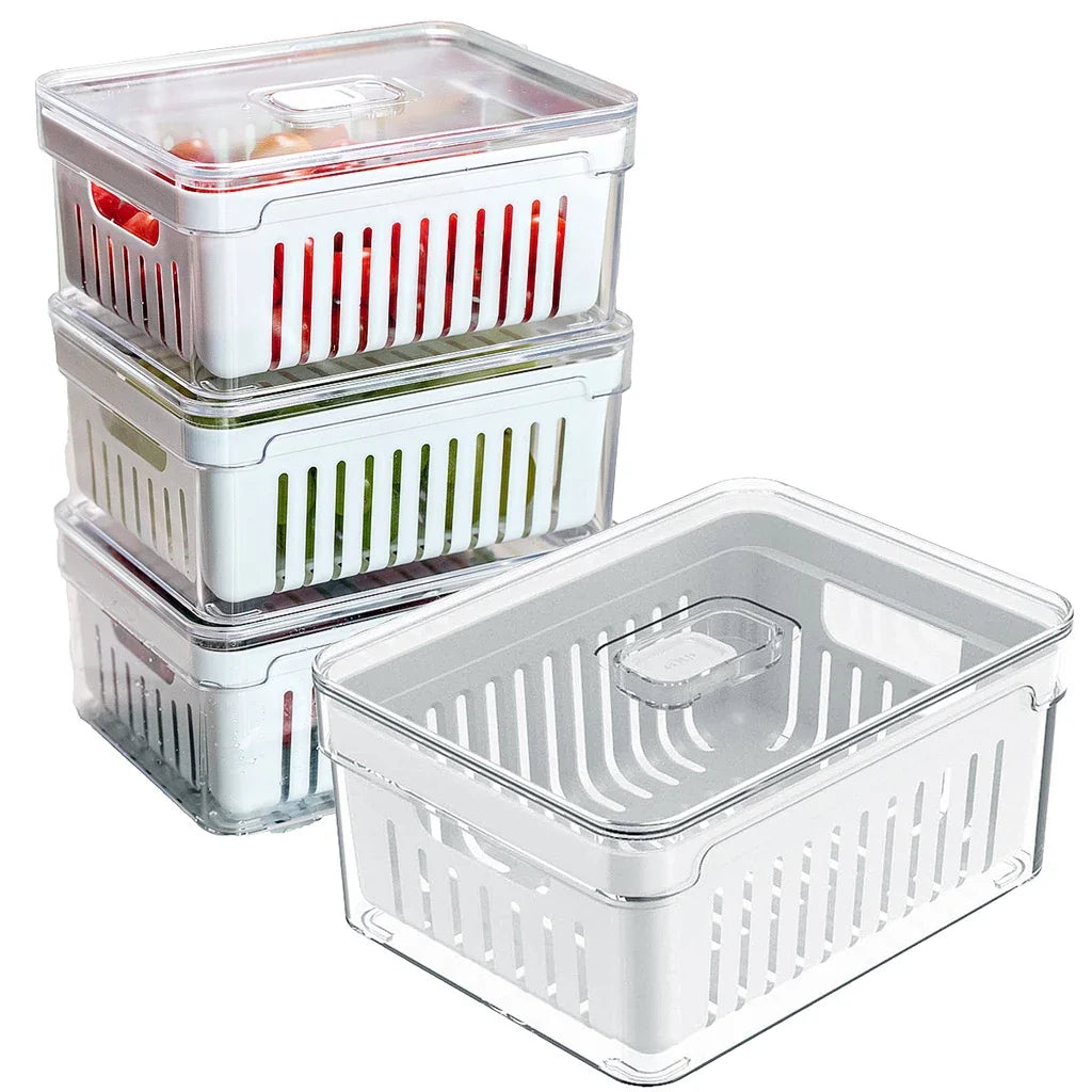 Kit Organizador de Geladeira - Acrilic Line - COMPRE 1 LEVE 2