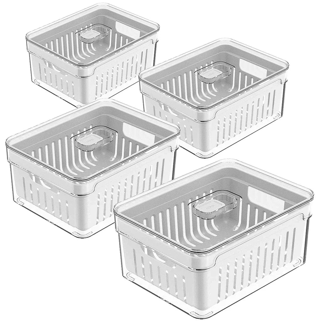 Kit Organizador de Geladeira - Acrilic Line - COMPRE 1 LEVE 2