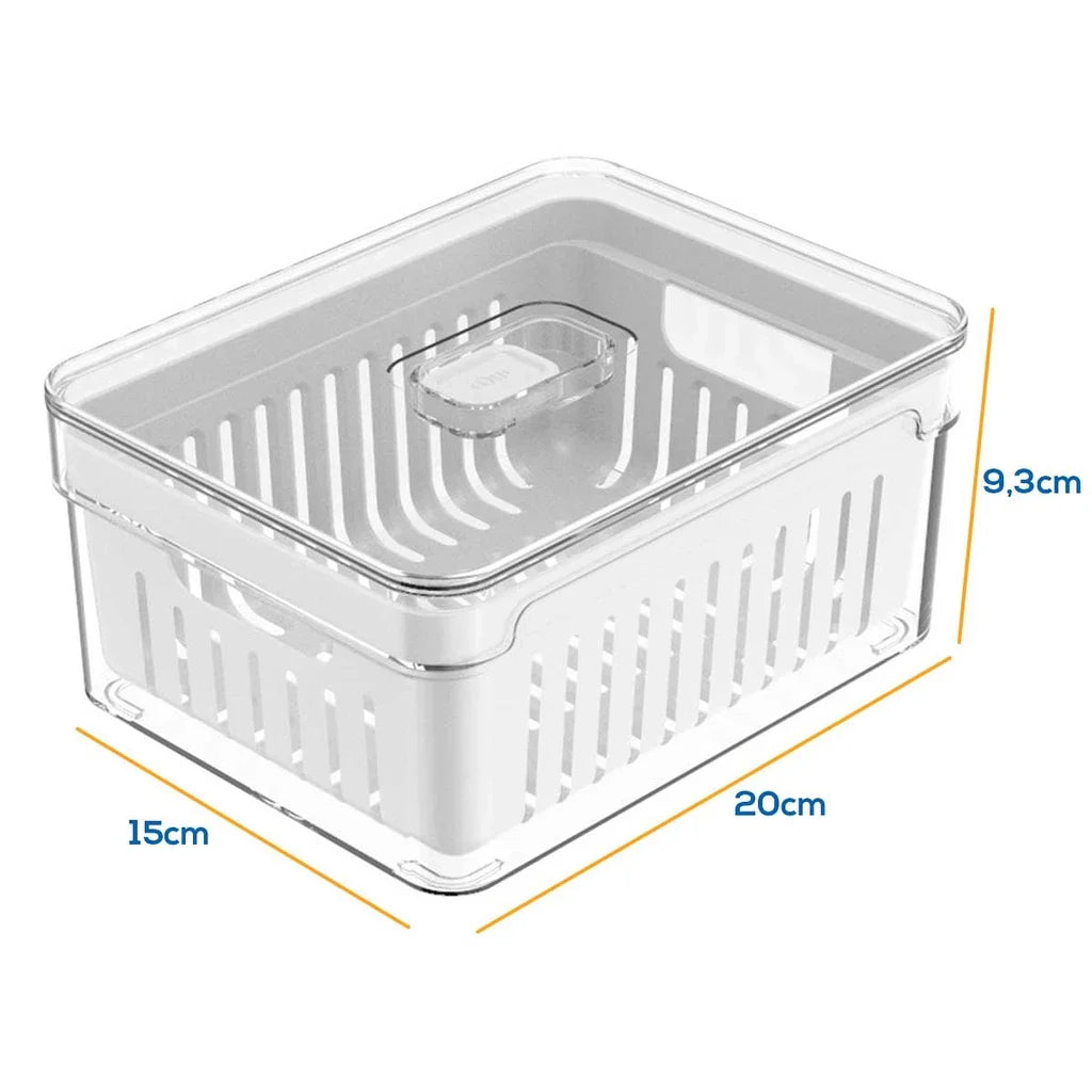 Kit Organizador de Geladeira - Acrilic Line - COMPRE 1 LEVE 2