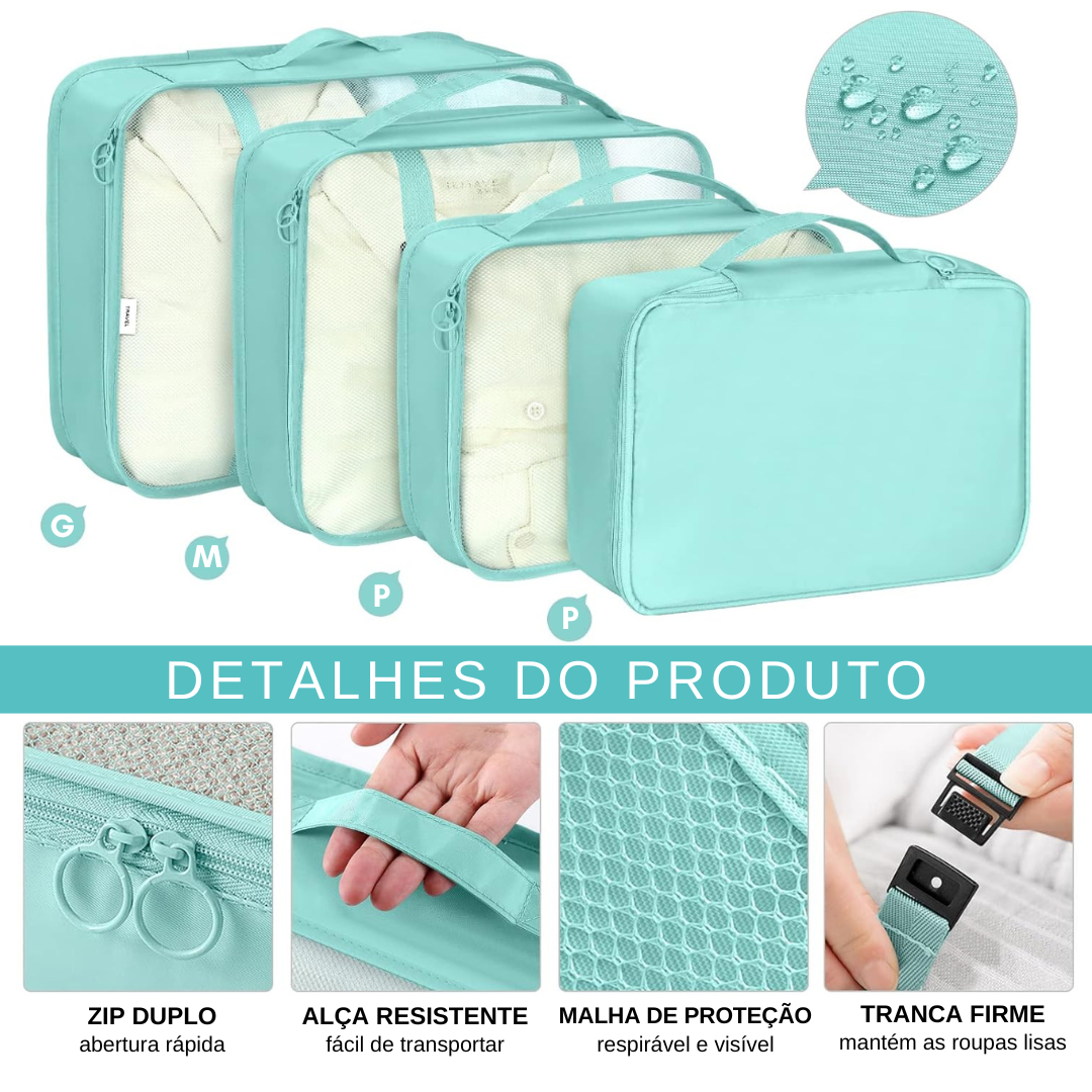 Kit Organizador de Viagem com 7 Bolsas - StyleTrip