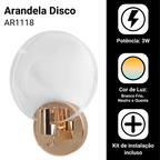 Arandela Bolhas Cristal Dourada