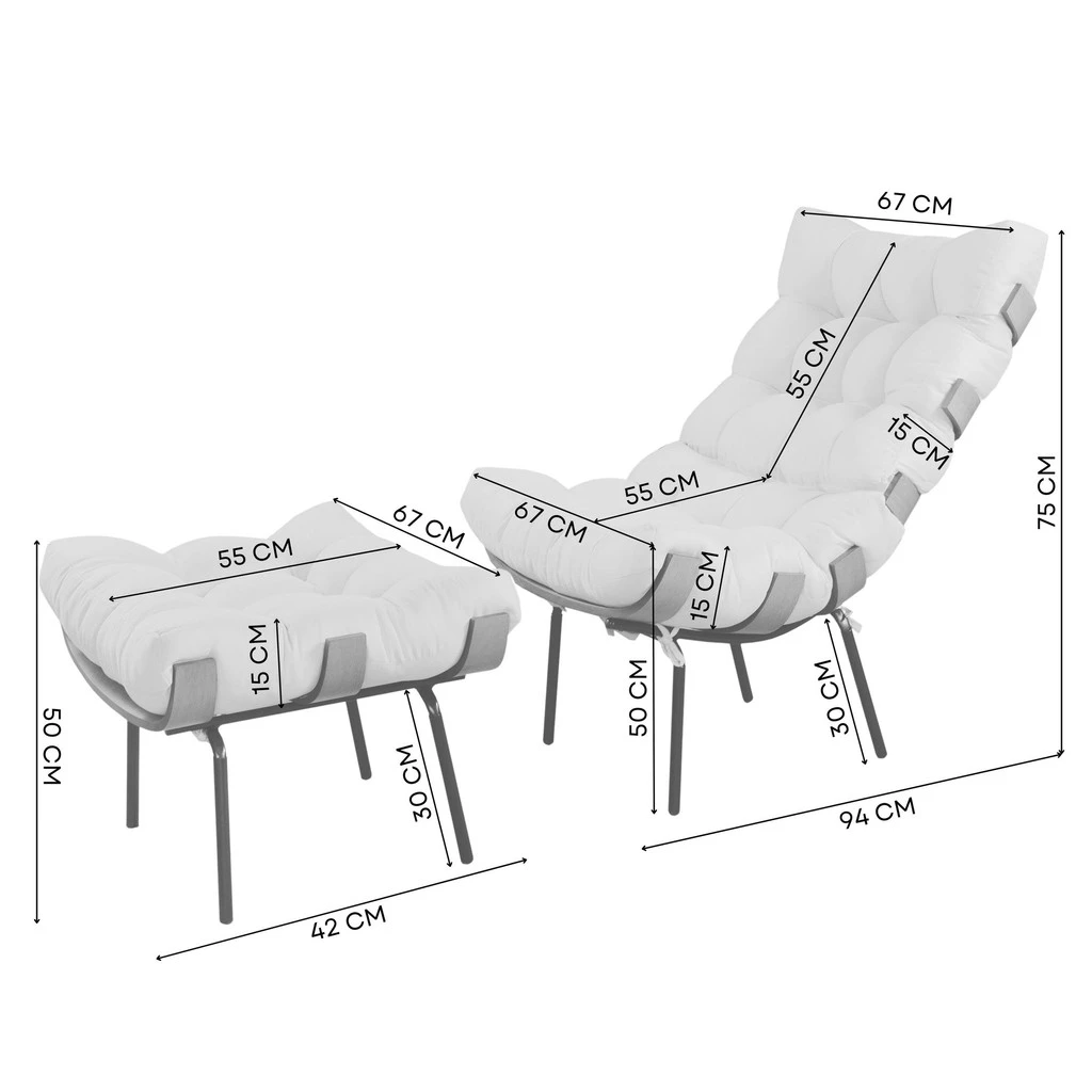 Conjunto Luxo & Conforto: Poltrona Costela Supreme