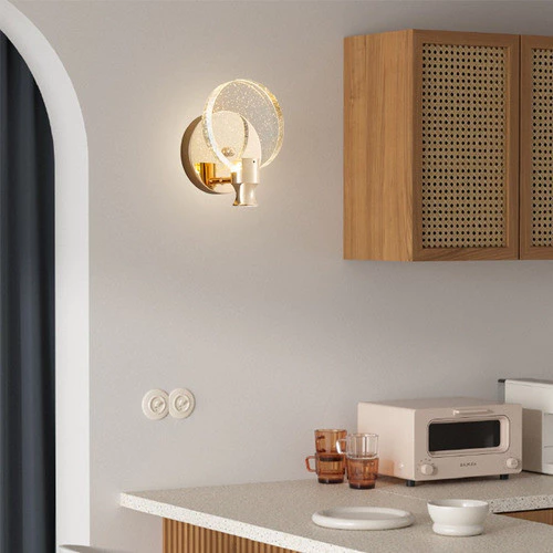 Arandela Bolhas Cristal Dourada