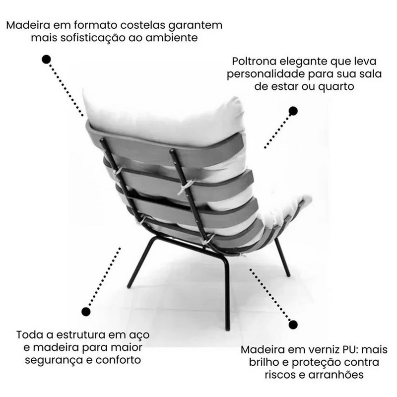 Conjunto Luxo & Conforto: Poltrona Costela Supreme