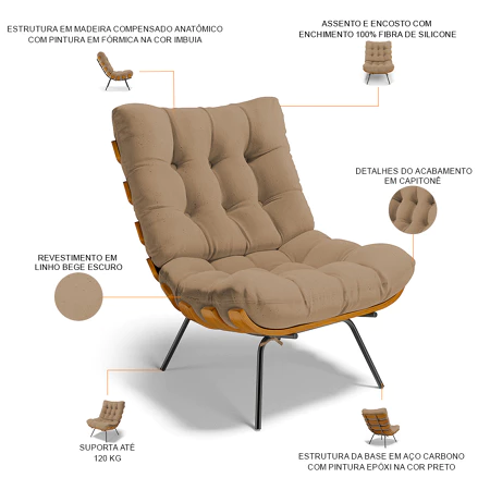 Conjunto Luxo & Conforto: Poltrona Costela Supreme