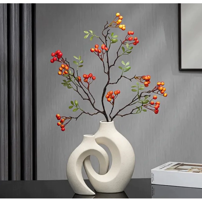 Kit 2 Vasos Decorativos em Cerâmica Premium