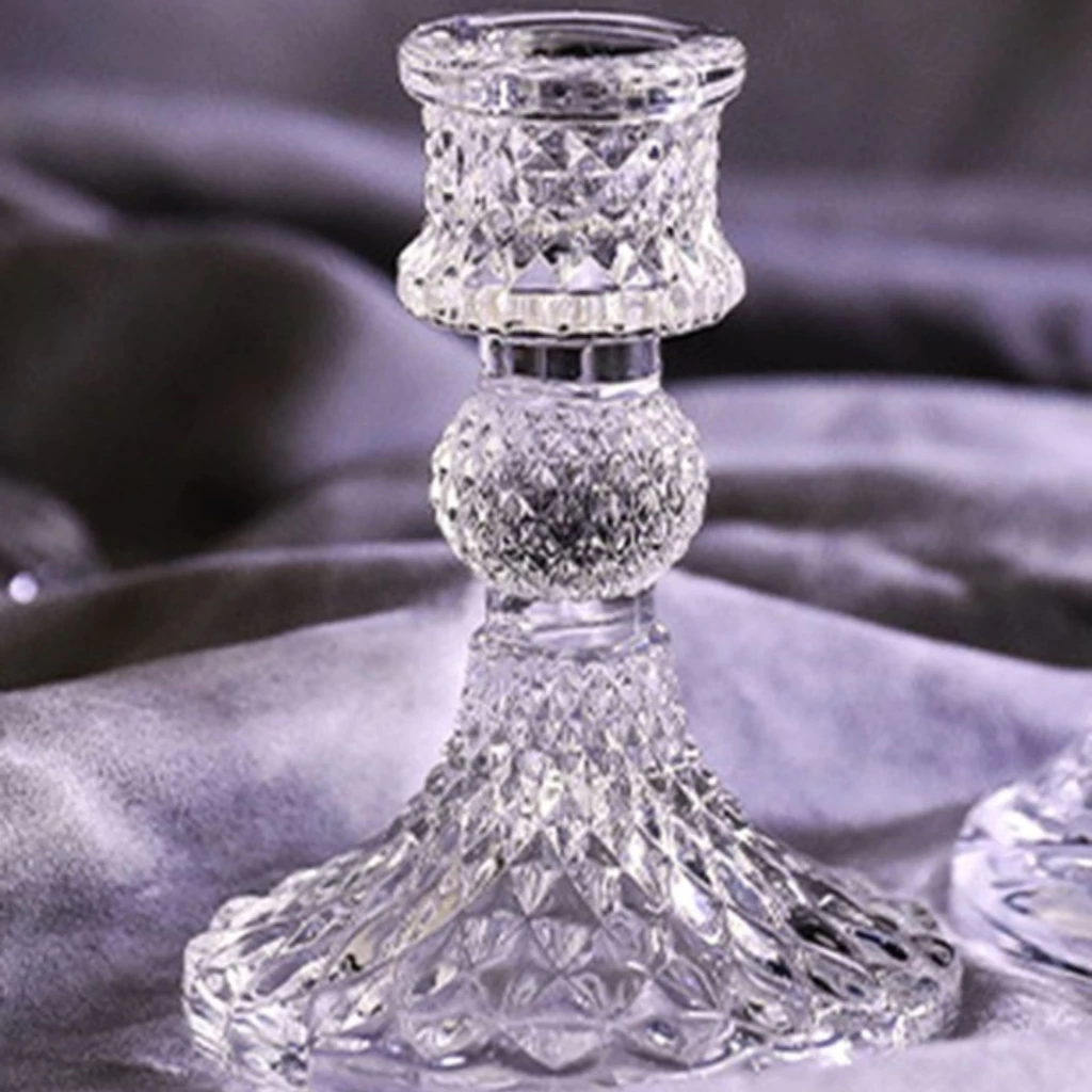 Castiçal de Vidro – Castiçal Prisma Decor
