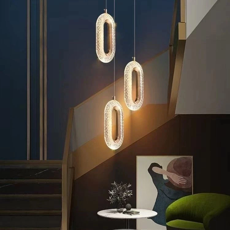 Luminária Orion Gold - Pendente Oval Dourado