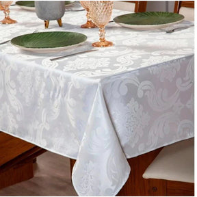 Toalha de Mesa Jacquard Luxo para 6 Lugares