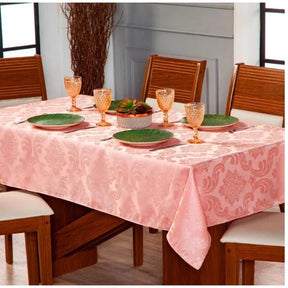 Toalha de Mesa Jacquard Luxo para 6 Lugares