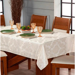 Toalha de Mesa Jacquard Luxo para 6 Lugares