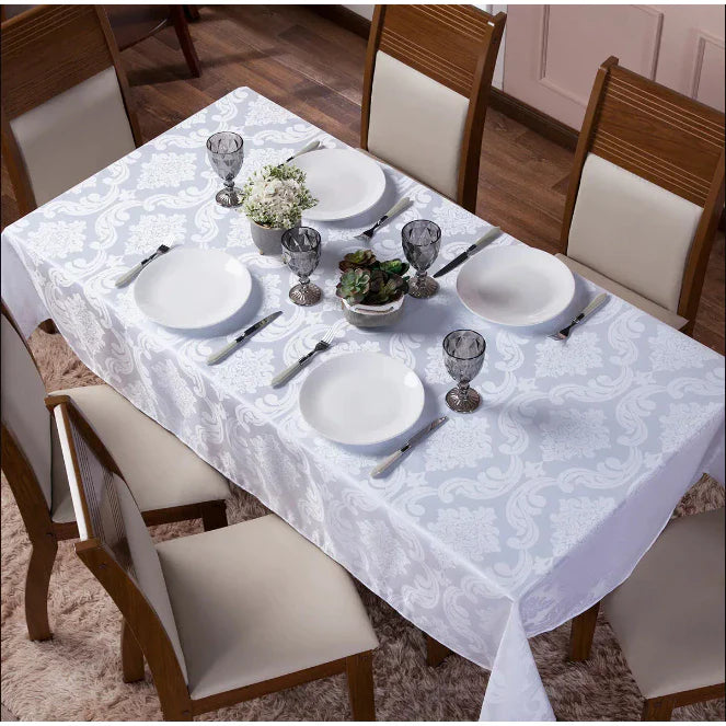 Toalha de Mesa Decorativa Jacquard - Para Mesas de 4, 6, 8 e 10