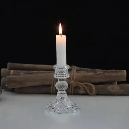 Castiçal de Vidro – Castiçal Prisma Decor