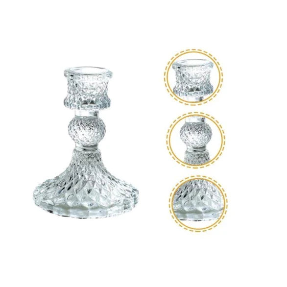 Castiçal de Vidro – Castiçal Prisma Decor