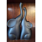 Dupla de Elefantes Decorativos em Cerâmica