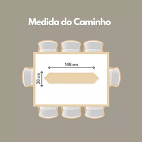 Caminho de Mesa Bordado Guipir em Tecido Organza