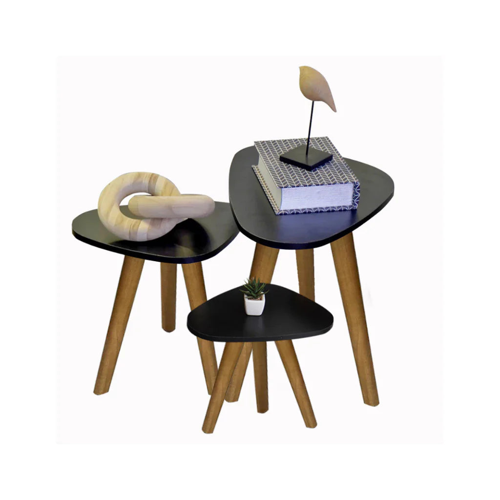 Trio Elegance – Mesinhas Laterais Redondas