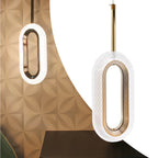 Luminária Orion Gold - Pendente Oval Dourado