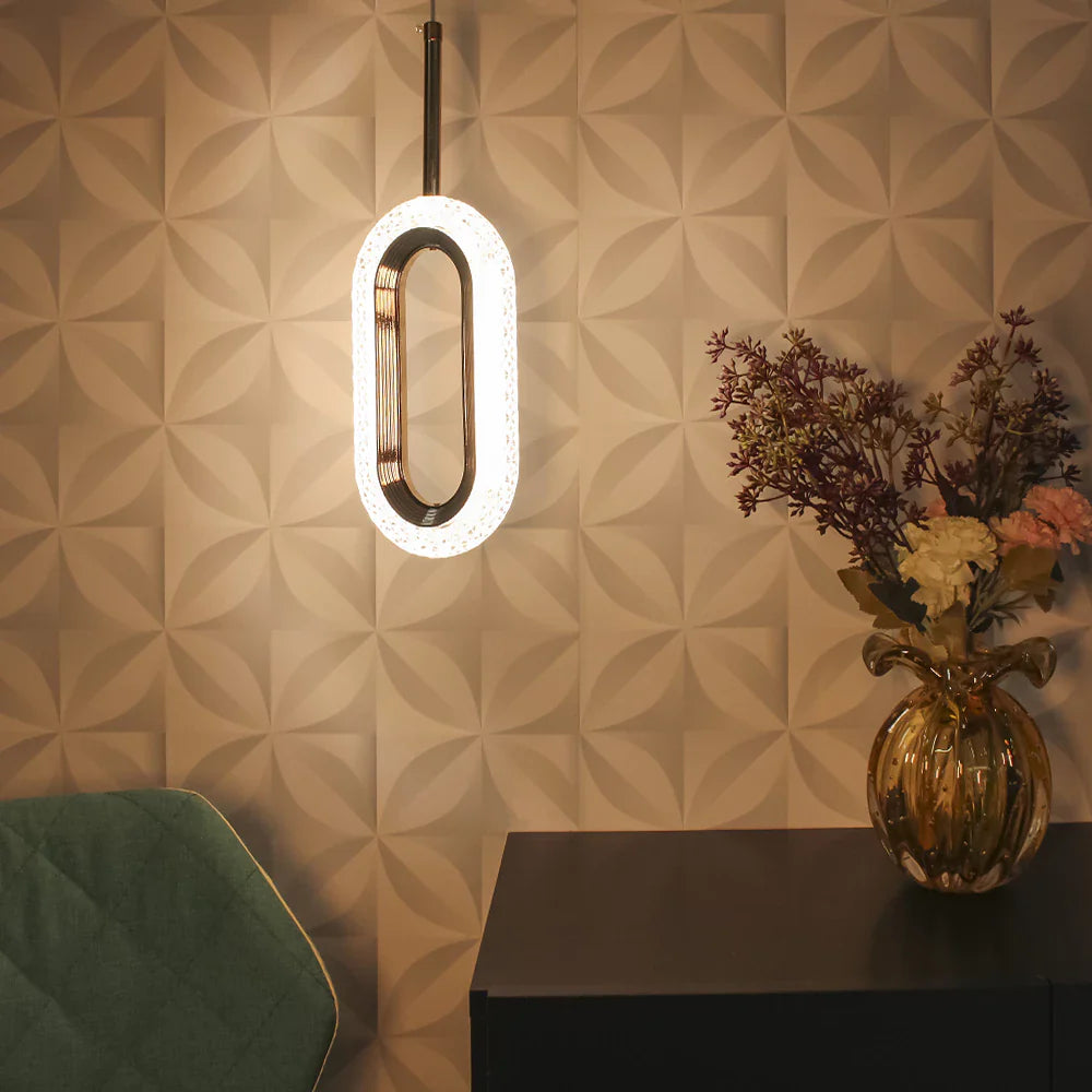 Luminária Orion Gold - Pendente Oval Dourado