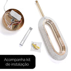 Luminária Orion Gold - Pendente Oval Dourado