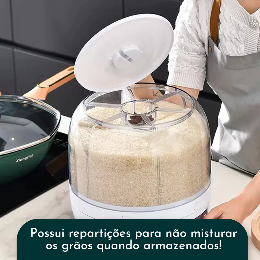 Dispenser Giratório de Alimentos com 6 Divisões