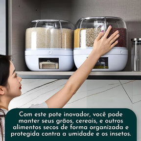 Dispenser Giratório de Alimentos com 6 Divisões