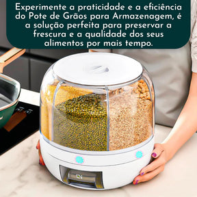 Dispenser Giratório de Alimentos com 6 Divisões