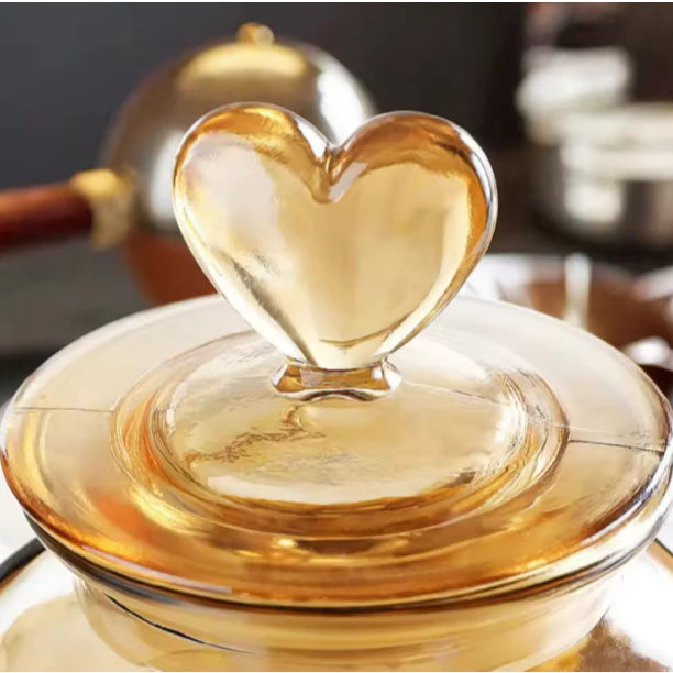 Coração de Cristal - Pote Hermético Premium