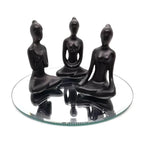 Kit com 3 Estatuetas Meditation Gold Collection