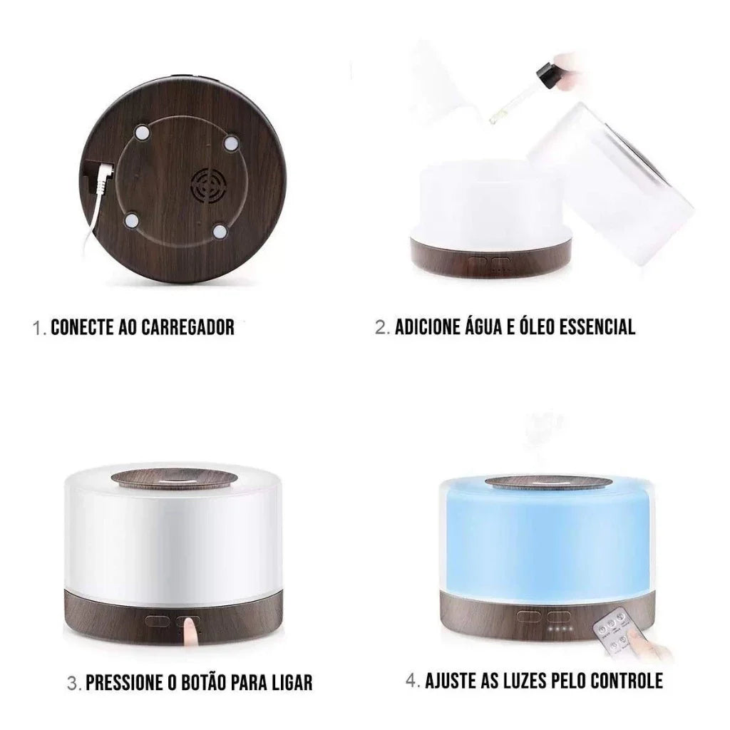 Difusor de Aromas e Umidificador 2 em 1 | Brisa & Essência