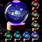 Luminária 3D de Cristal com LED Multicolor