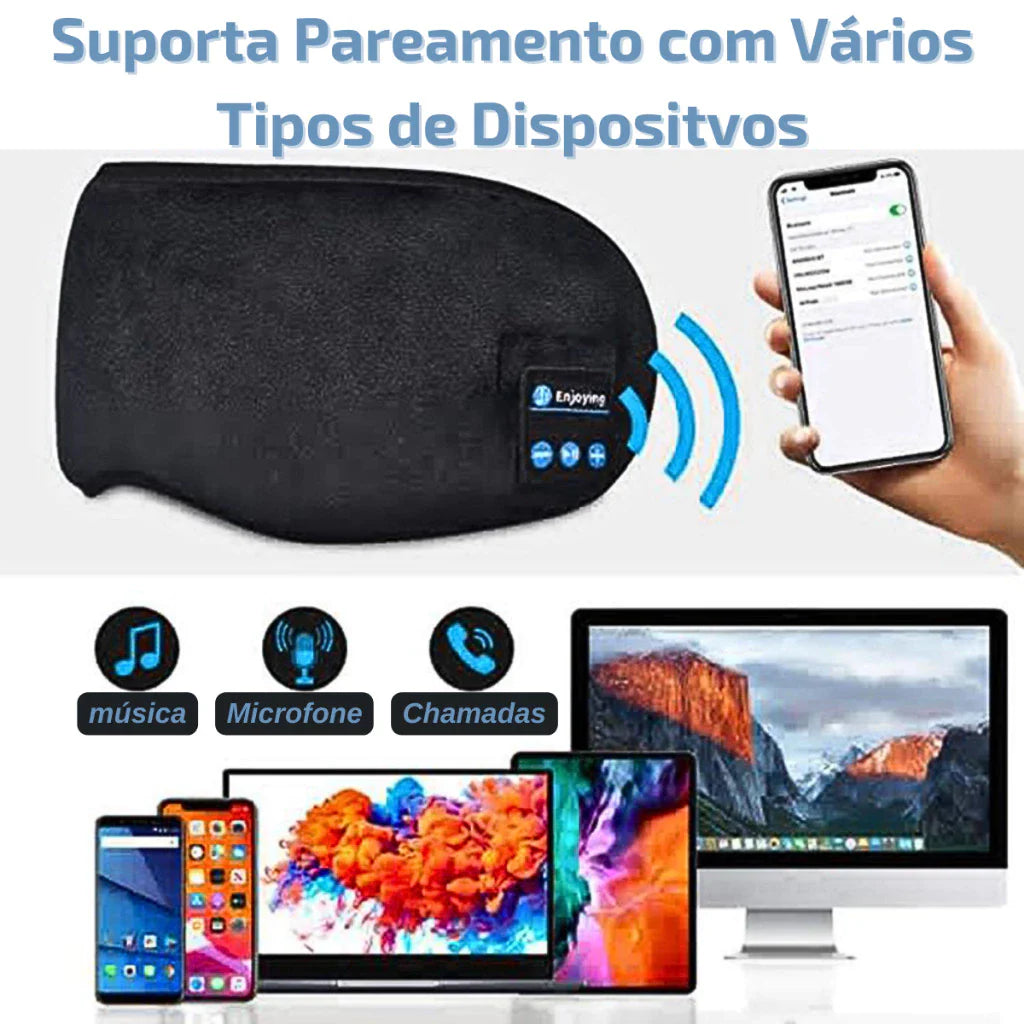 DREAM SOUND – Máscara de Dormir com Fones Bluetooth