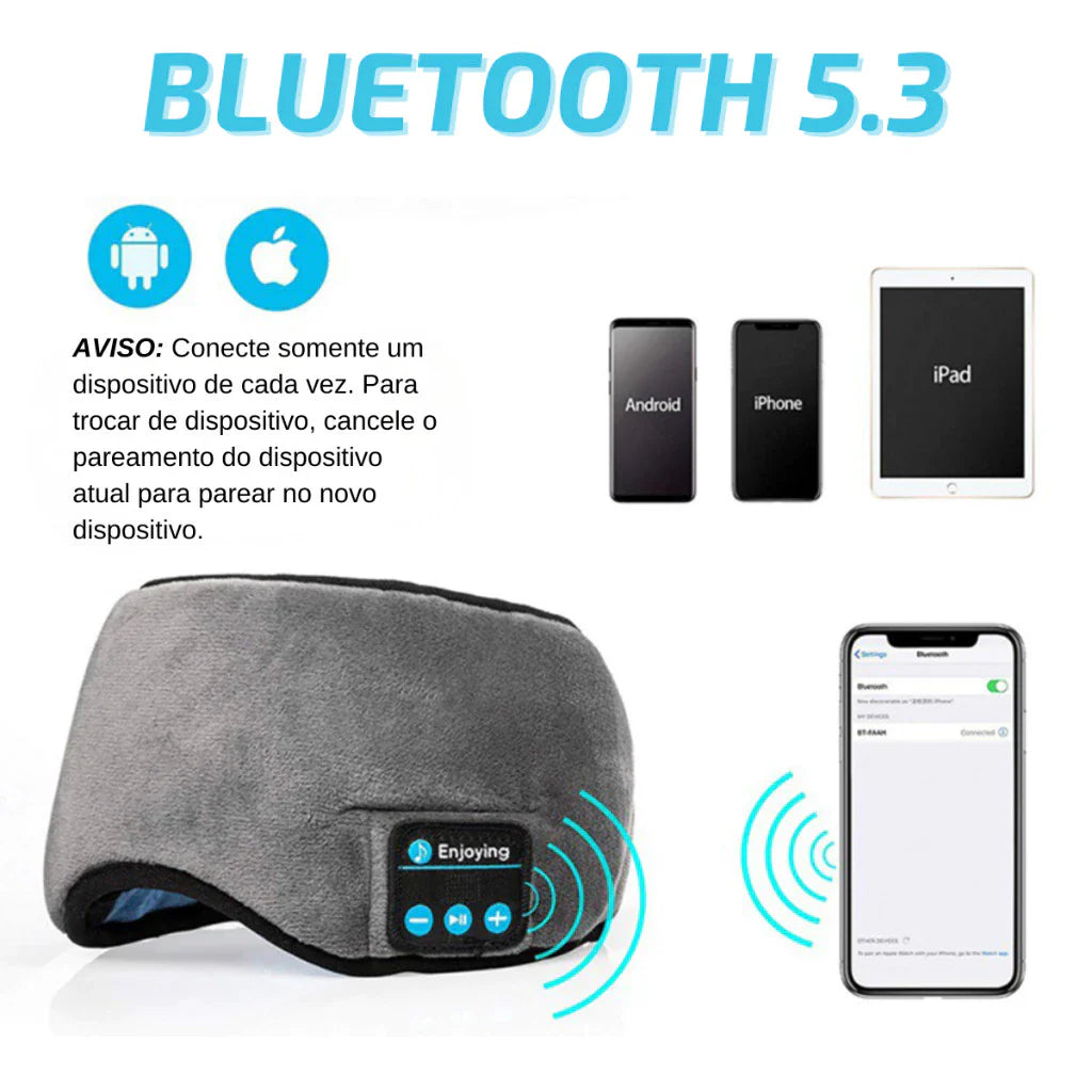 DREAM SOUND – Máscara de Dormir com Fones Bluetooth